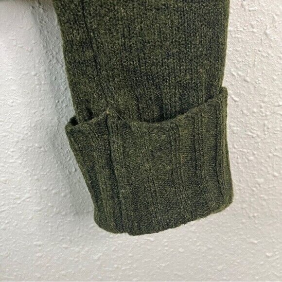 STUDIO Y Turtleneck Sweater Wool Blend‎ Sz S Olive Minimalist Outdoor Cabincore - Picture 6 of 12